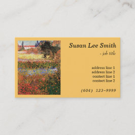 Flowering Garden by Vincent vanゴッホ。日当たりの良い黄色 名刺
