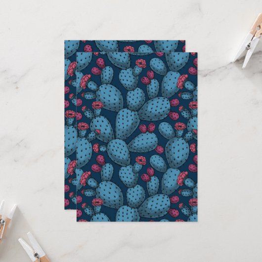 Flowering opuntia (正面/裏面インサイチュ)