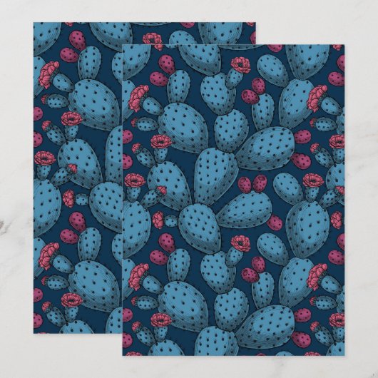 Flowering opuntia (正面/裏面)