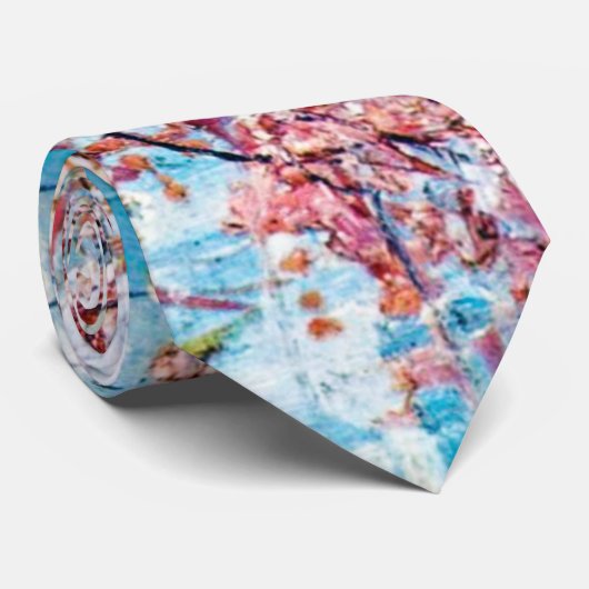 Flowering Peach Tree, Van Gogh ネクタイ (ロール)