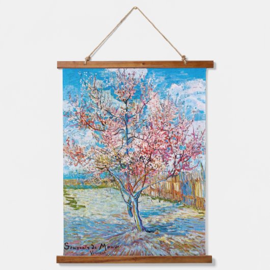 Flowering Peach Tree, Van Gogh 吊り下げ型タペストリー (正面)