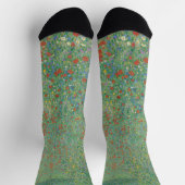Flowering Poppies - Gustav Klimt ソックス (上部)