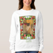 Flowering Quinceの花が自分の写真を作成 スウェットシャツ (正面)