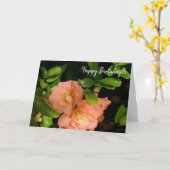 Flowering Quince 1-18グリーティングカード カード (黄色い花)