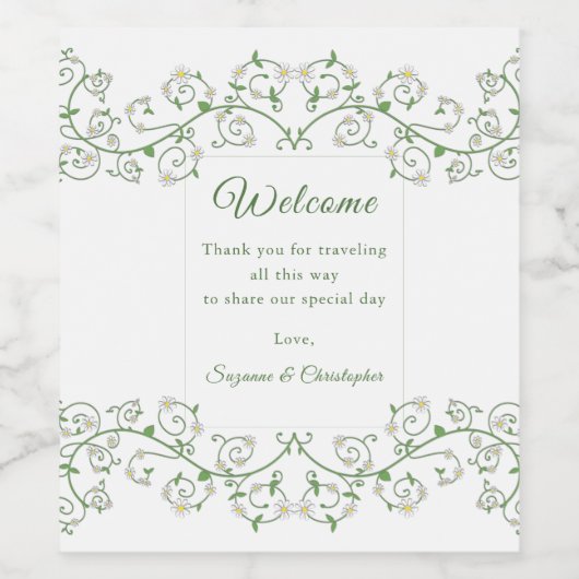 Flowering Vine Heart  ワインラベル (シングルラベル)