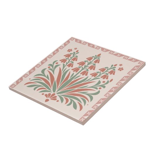 Flowering Yucca - Southwest Folk Pattern タイル (側面)