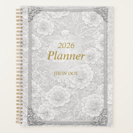 Flowerly Simple Planner With Frame  プランナー手帳
