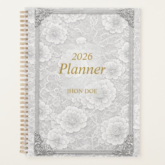 Flowerly Simple Planner With Frame  プランナー手帳 (正面)