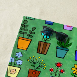 Flowerpots  ビーチタオル