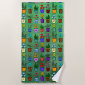 Flowerpots  ビーチタオル (正面)