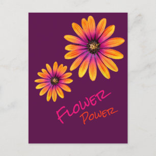 FlowerPowerはがき紫 ポストカード