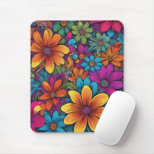 "Flowerpower" Art Mouse Pad マウスパッド (マウス)