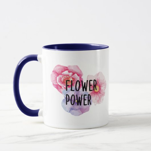 Flowerpower – Tasse mit Blumenvibes マグカップ (左)