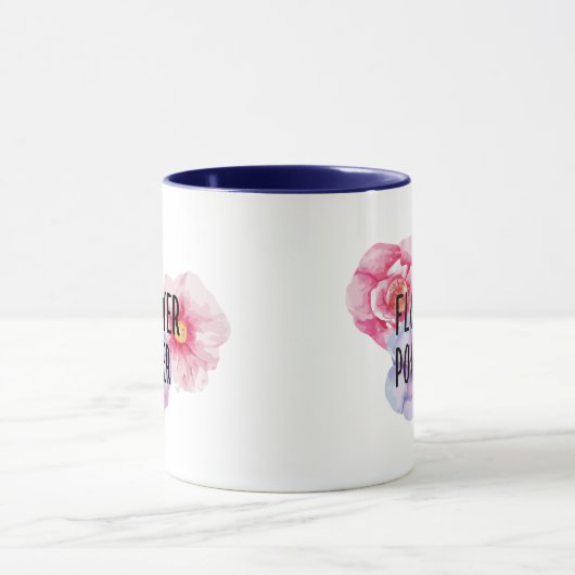 Flowerpower – Tasse mit Blumenvibes マグカップ (中央)