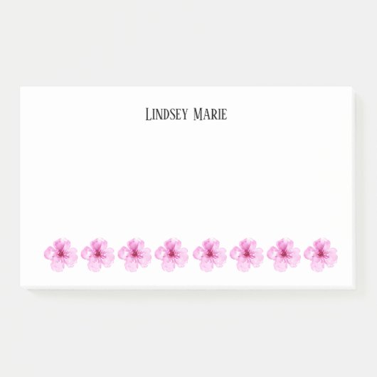 FLOWERSパーソナライズされたノート ポストイット (正面)