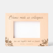 Flowers仕事仲間が木枠に彫り込んだ名前を付ける レーザー彫刻フレーム (正面)