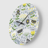 flowers ラージ壁時計 (傾斜)