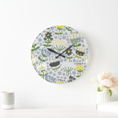 flowers ラージ壁時計 (ホーム)