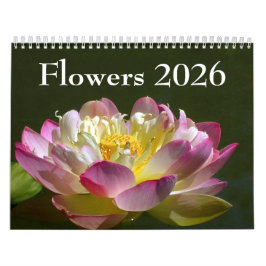 Flowers 2026 Calendar カレンダー