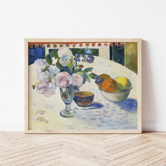 Flowers and a Bowl of Fruit | Paul Gauguin ポスター