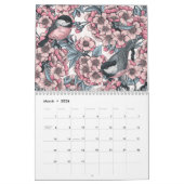 Flowers and birds Calendar カレンダー (3月 2026)
