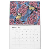 Flowers and birds Calendar カレンダー (2月 2026)
