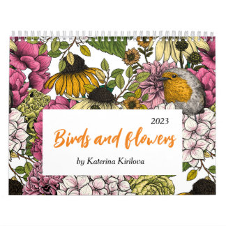 Flowers and birds Calendar カレンダー