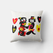 Flowers and black and red Valentine day クッション (裏面)