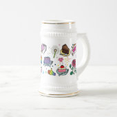 Flowers and cakes mug ビールジョッキ (正面右)