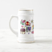 Flowers and cakes mug ビールジョッキ (左)