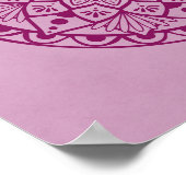 Flowers and Dots Mandala - Fuschia Pink Print ポスター (角)