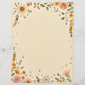 Flowers and Dreamcatcher Stationery Paper レターヘッド (正面)