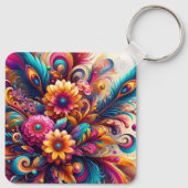 Flowers and Feathers キーホルダー (裏面)