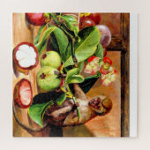 Flowers and fruit of Mangosteen; Singapore Monkey ジグソーパズル (横)