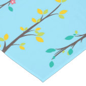 Flowers and Leaves Decorative Tree Branches ショートテーブルランナー (コーナー)
