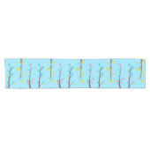 Flowers and Leaves Decorative Tree Branches ショートテーブルランナー (横)