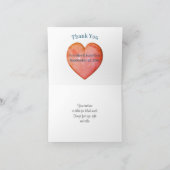 Flowers And Leaves Wedding Photo  サンキューカード (内部)