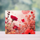 Flowers and More Flowers Adorn This Romantic Wall  アクリルサイン (ニュートラル)