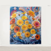 Flowers and Ocean Waves タペストリー (正面)