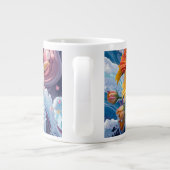 Flowers and Ocean Waves Giant Coffee Mug ジャンボコーヒーマグカップ (裏面)