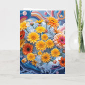 Flowers and Ocean Waves Greeting Cards シーズンカード (裏面)