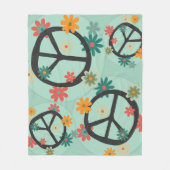 Flowers and Peace Blanket フリースブランケット (正面)