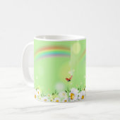 flowers and rainbow コーヒーマグカップ (正面左)