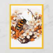 FLOWERS AND THE BEE ポストカード (正面)
