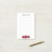 Flowers and Things To Do Lined Post-it Notes ポストイット (デスク上)