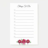 Flowers and Things To Do Lined Post-it Notes ポストイット (正面)