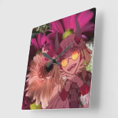 Flowers, anime,  スクエア壁時計 (傾斜)