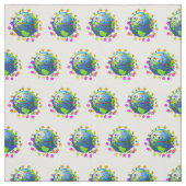 Flowers Around Earth ファブリック (見本)