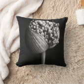 Flowers | B&W Allium Flower Bud クッション (ブランケット)