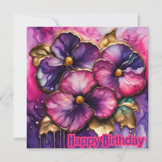 FLOWERS ~ Birthday Card ~ Happy Birthday ~ (正面)